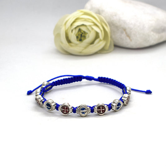 ✝️ Saint Benedict Bracelet – Handmade Italian Macramé Bracelet – Protection & Faith Jewelry