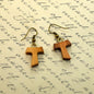 Tau Cross Earrings | St. Francis Olive Wood Earrings | Handmade Artisan Jewelry | Christian Gift