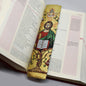 Tree of Life Fabric Bookmark – Byzantine Icon of Jesus and Apostles, Christian Art Gift, Handmade in Italy - Grani di Senape Studio