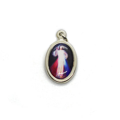 Patron Saint Resin Medal Clip Charm | Catholic Rosary Marker, Keychain & Zipper Pull – Religious Gift